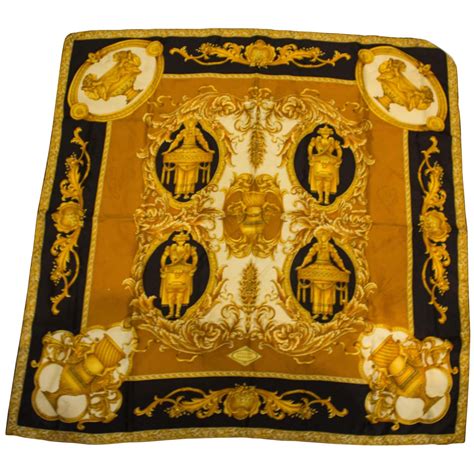 versace scarf as bandeau|vintage versace scarf.